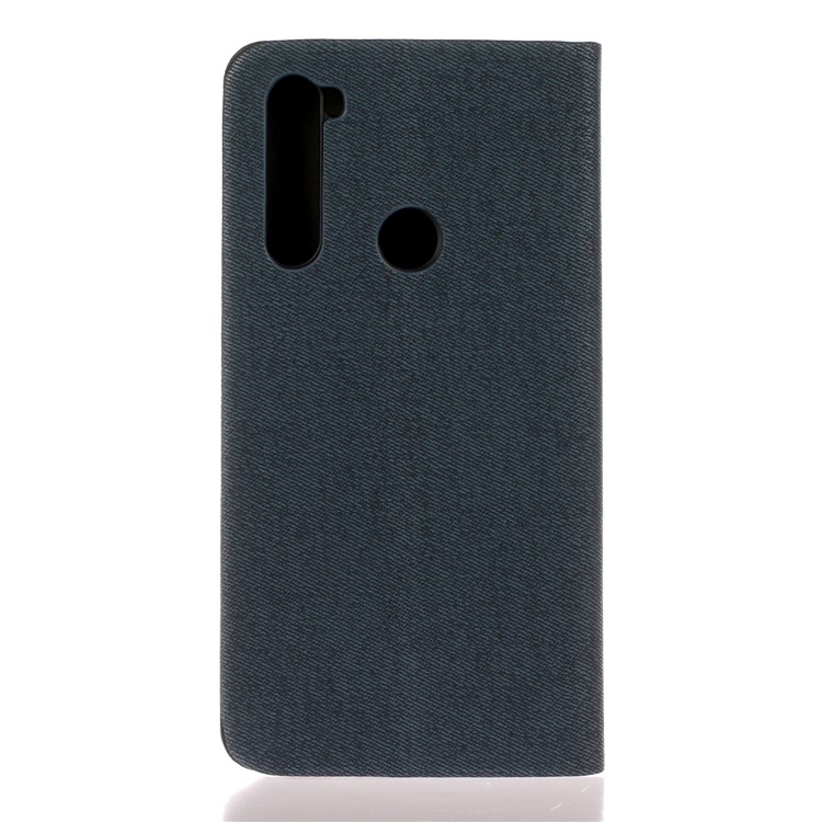 For Xiaomi Redmi Note 8 Two-color Leather Casing - Blue-2
