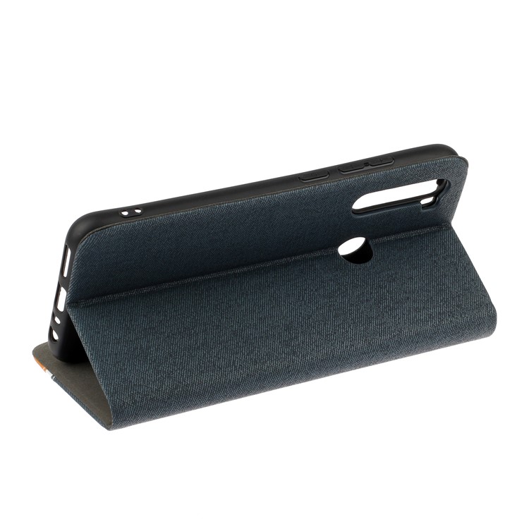 For Xiaomi Redmi Note 8 Two-color Leather Casing - Blue-4
