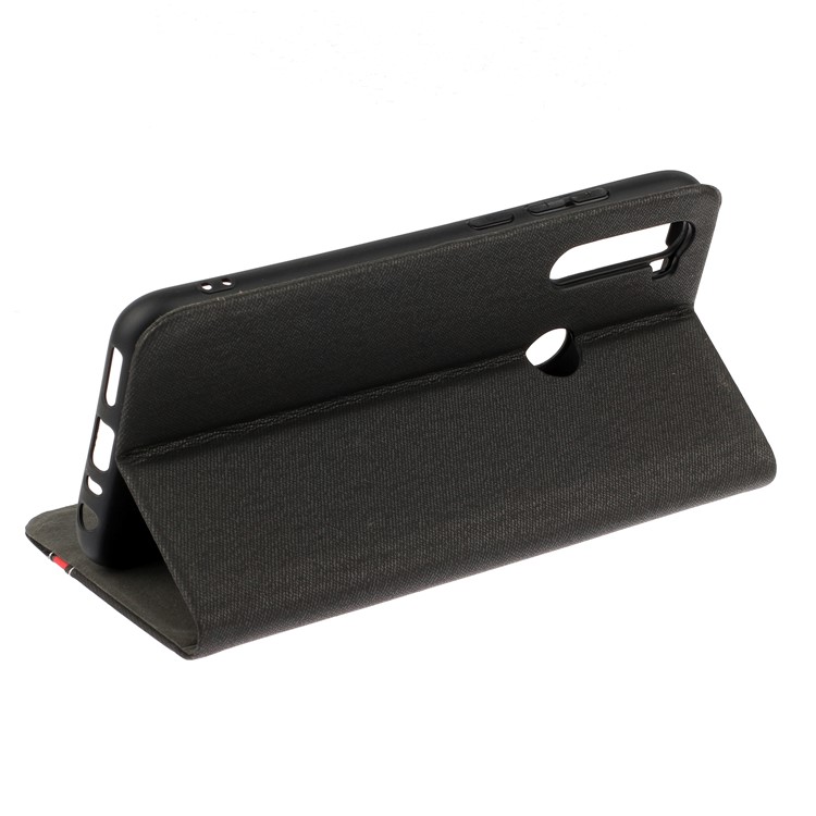 For Xiaomi Redmi Note 8 Two-color Leather Casing - Black-4