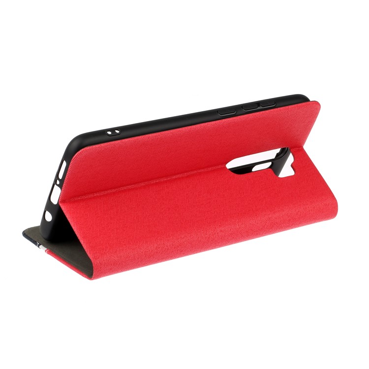 Assorted Color PU Leather Shell with Stand for Xiaomi Redmi Note 8 Pro - Red-4