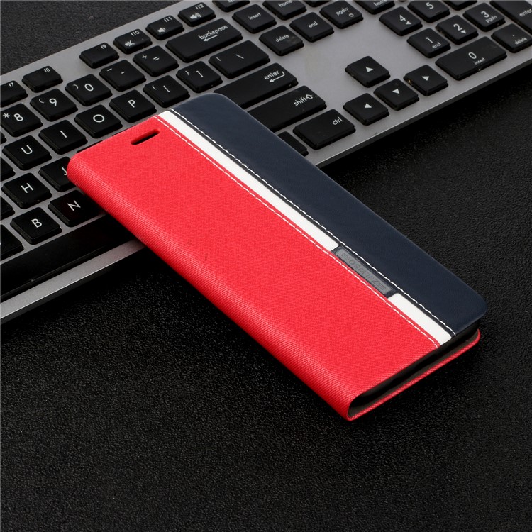 Assorted Color PU Leather Shell with Stand for Xiaomi Redmi Note 8 Pro - Red-5