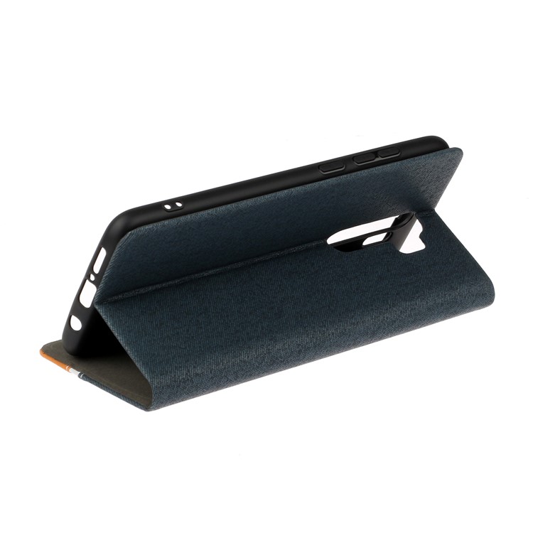 Assorted Color PU Leather Shell with Stand for Xiaomi Redmi Note 8 Pro - Blue-4