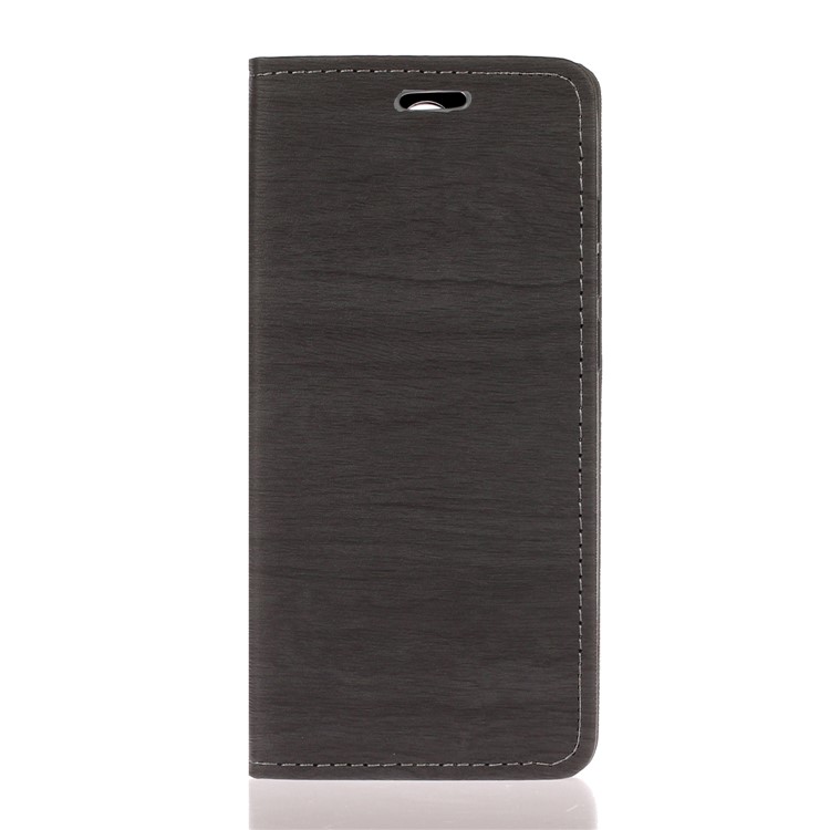 Casca De Árvore Da Pele Do Caso Da Aleta De Couro De Absorção De Auto Para Xiaomi Redmi Nota 8 - Café-1