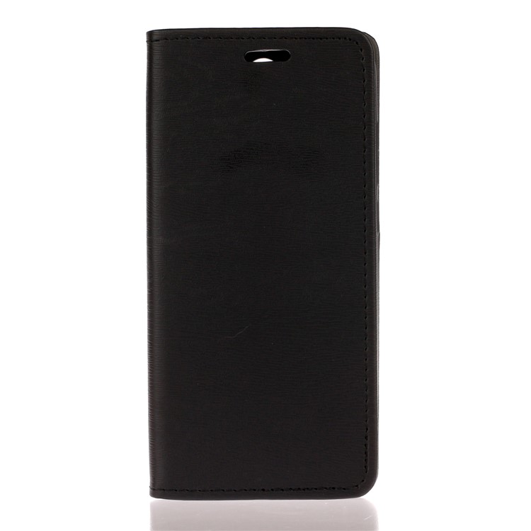 Auto-absorbing Tree Bark Skin Leather Flip Case for Xiaomi Redmi Note 8 - Black-1