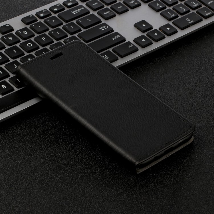 Auto-absorbing Tree Bark Skin Leather Flip Case for Xiaomi Redmi Note 8 - Black-5