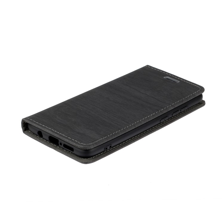 Corteccia Di Albero Struttura Di Cuoio Involucro Vibrazione Auto-assorbente Per Xiaomi Redmi Nota 8 Pro - Caffè-3