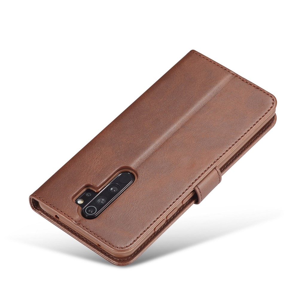 Lc. Imeeke PU Leder Stilvolle Flip -brieftaschengehäuse Für Xiaomi Redmi Note 8 Pro - Braun