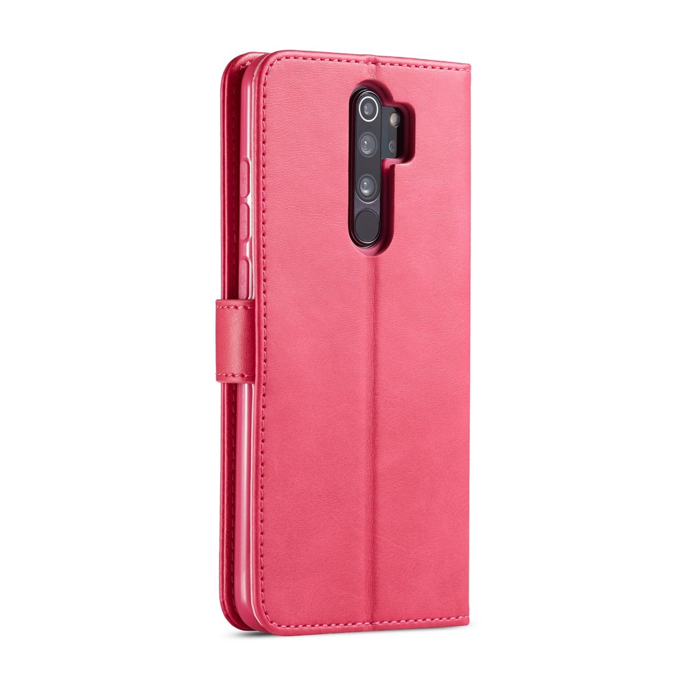 Lc. Imeeke PU Lootor Entiledh Flip Carcuación Para Xiaomi Redmi Nota 8 Pro - Rojo