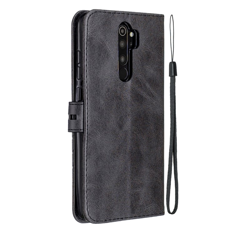 Wallet Leather Stand Phone Cover Casing for Xiaomi Redmi Note 8 Pro - Black-3