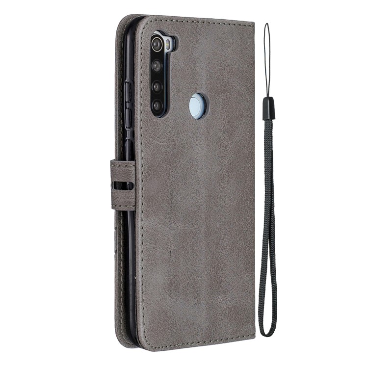 Wallet Leather Stand Phone Case for Xiaomi Redmi Note 8 - Grey-3