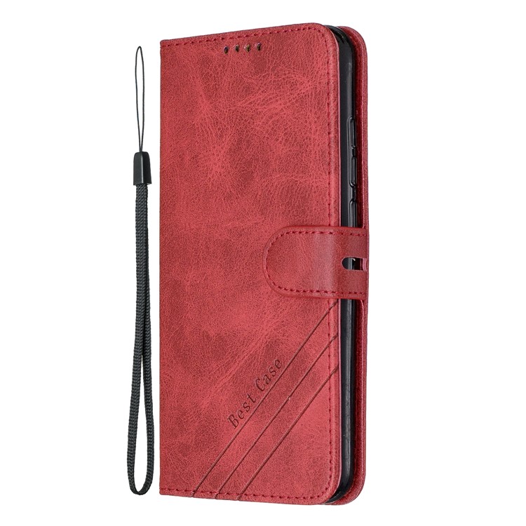 Wallet Leather Stand Phone Case for Xiaomi Redmi Note 8 - Red-2