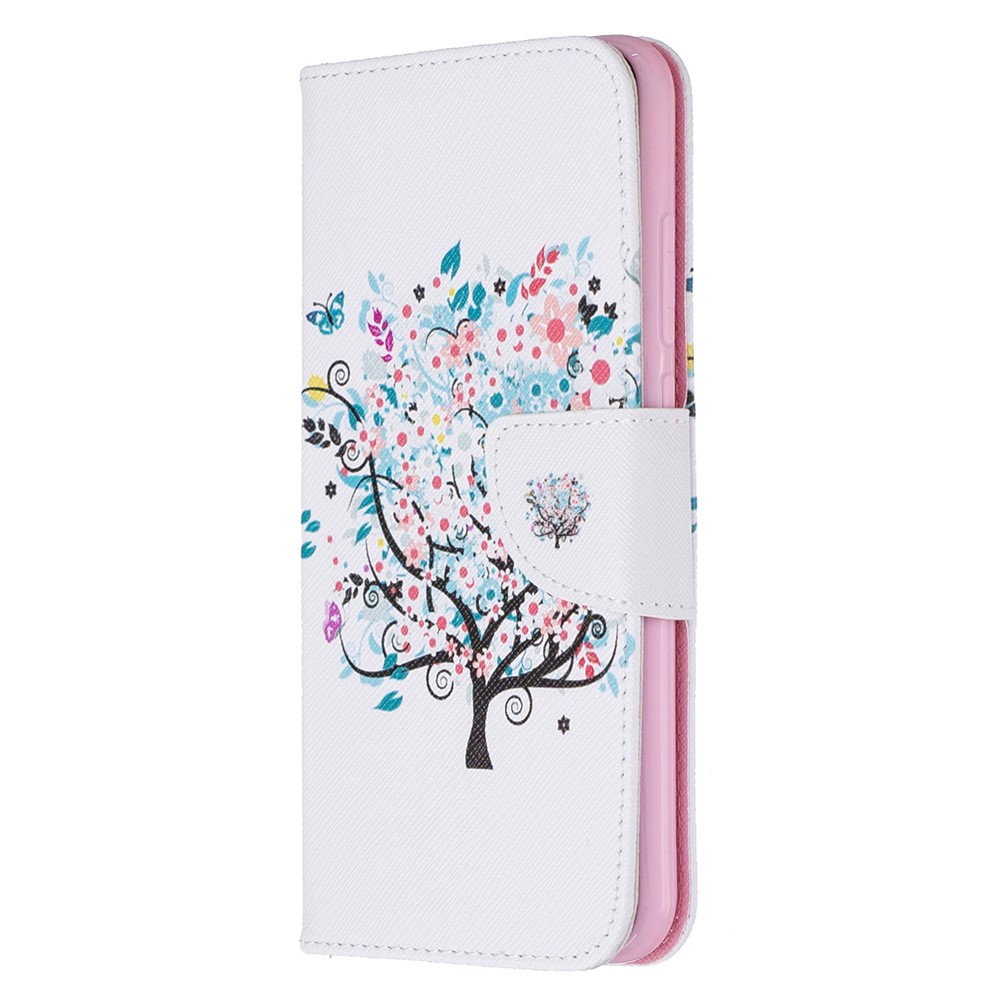 Pattern Printing PU Leather Flip Stand Phone Cell Shell for Xiaomi Redmi Note 8 - Tree-2