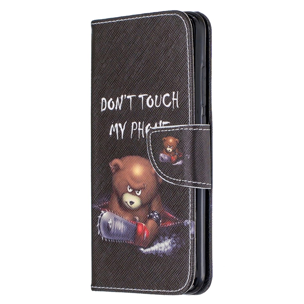 Pattern Printing PU Leather Flip Stand Phone Cell Shell for Xiaomi Redmi Note 8 - Bear-2