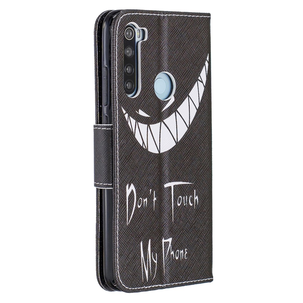 Pattern Printing PU Leather Flip Stand Phone Cell Shell for Xiaomi Redmi Note 8 - Teeth-3