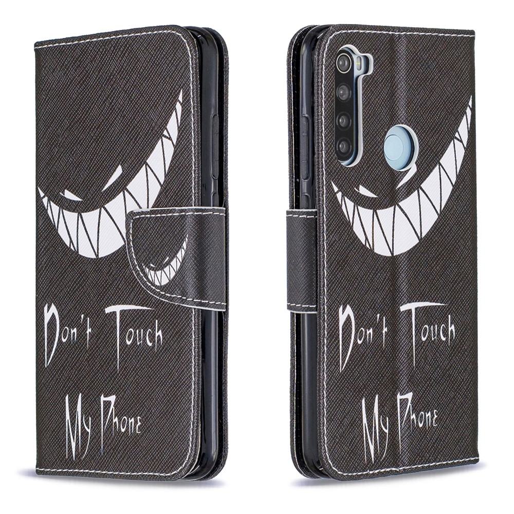 Pattern Printing PU Leather Flip Stand Phone Cell Shell for Xiaomi Redmi Note 8 - Teeth-4