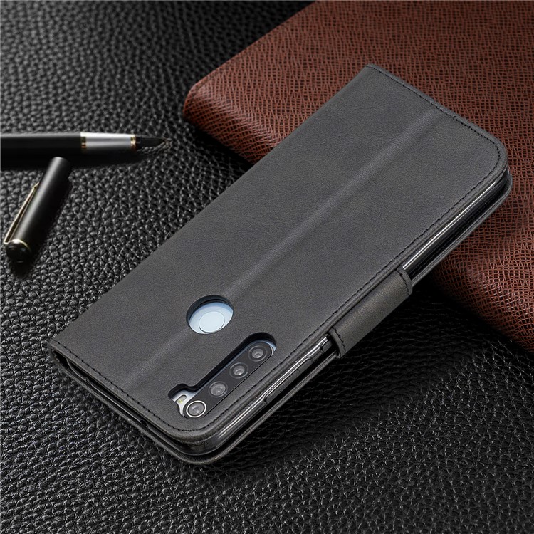 Caso Della Copertura PU Leather Wallet Phone Basamento Per Xiaomi Redmi Nota 8 - Nero-8