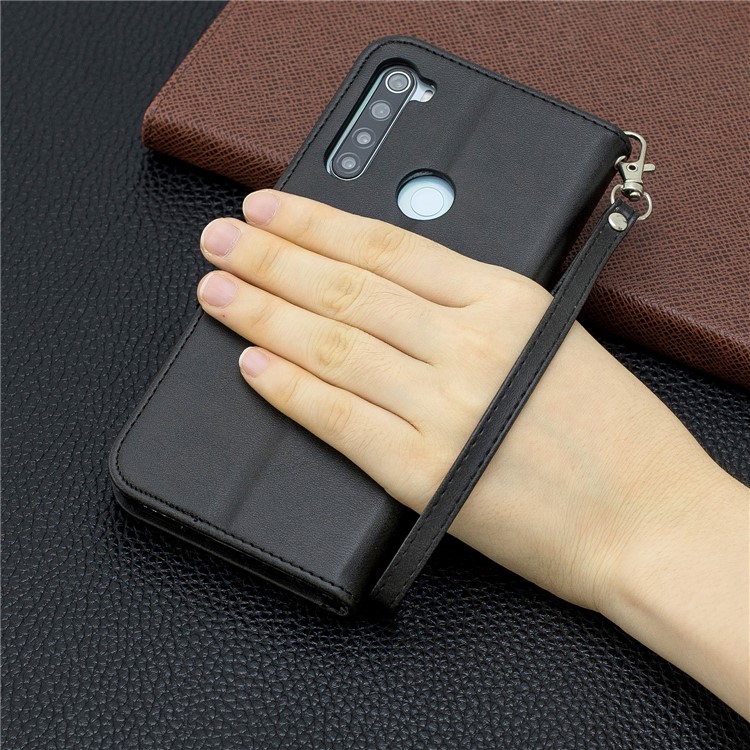 Caso Della Copertura PU Leather Wallet Phone Basamento Per Xiaomi Redmi Nota 8 - Nero-9