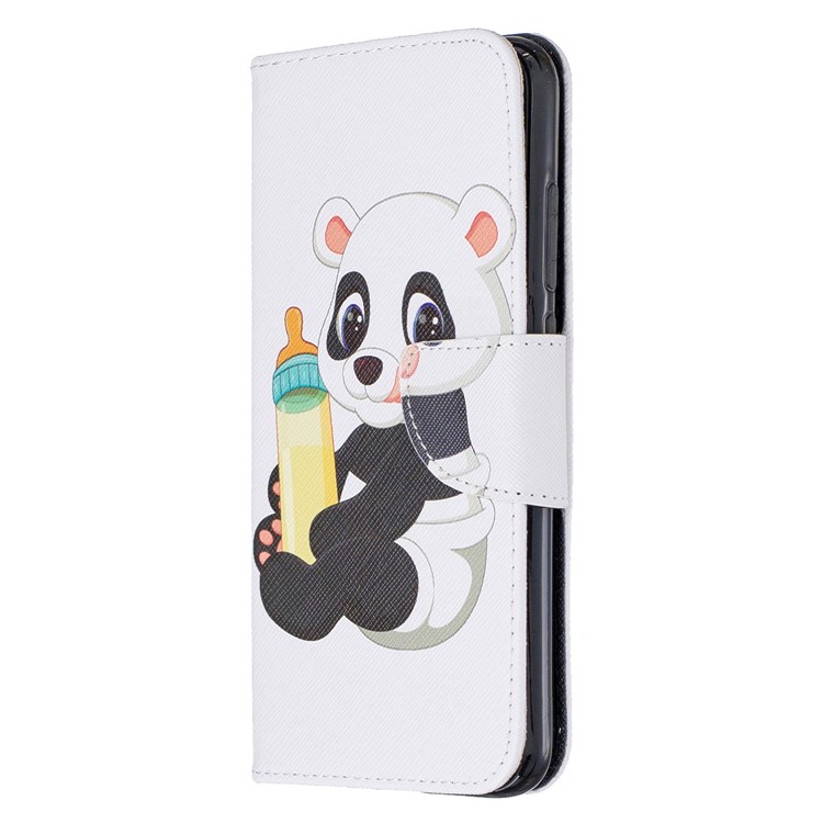 Pattern Printing Wallet Stand Flip Leather Case for Xiaomi Redmi Note 8 - Baby Panda-2