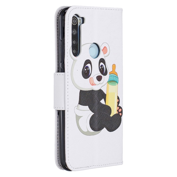 Pattern Printing Wallet Stand Flip Leather Case for Xiaomi Redmi Note 8 - Baby Panda-3