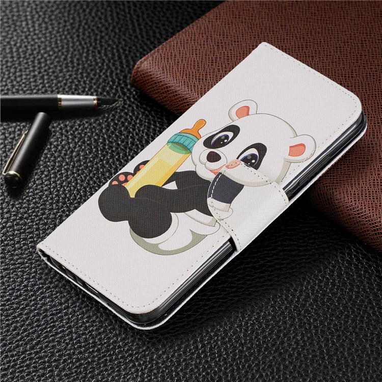 Pattern Printing Wallet Stand Flip Leather Case for Xiaomi Redmi Note 8 - Baby Panda-7