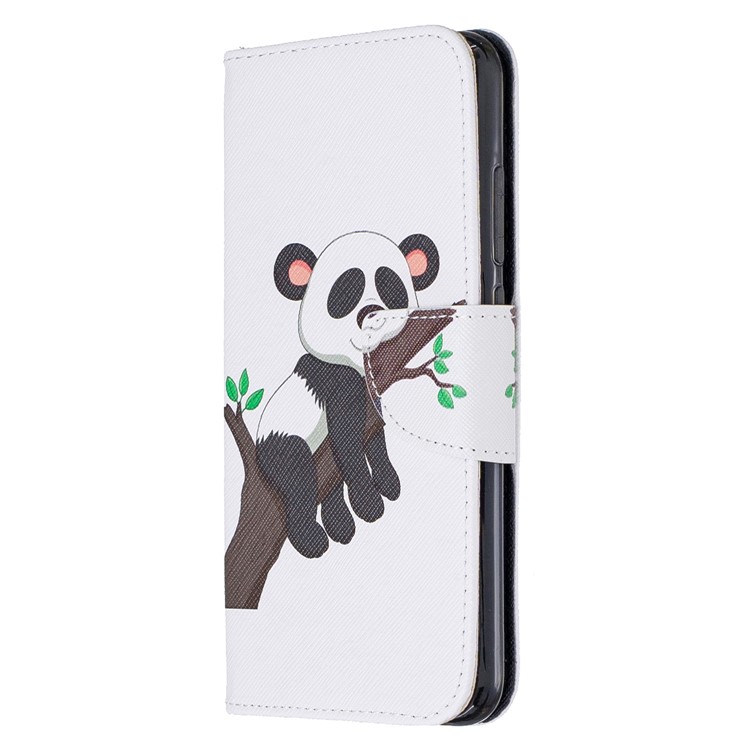 Pattern Printing Wallet Stand Flip Leather Case for Xiaomi Redmi Note 8 - Panda on Tree-2