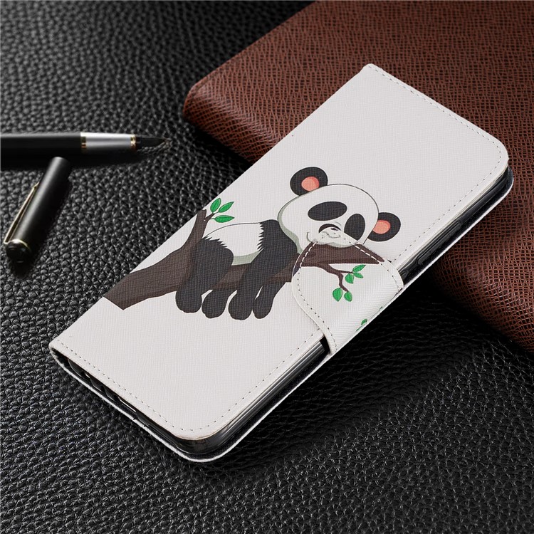 Pattern Printing Wallet Stand Flip Leather Case for Xiaomi Redmi Note 8 - Panda on Tree-7