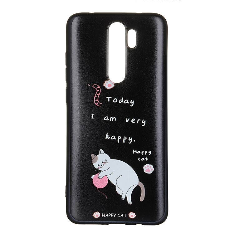 Cat Printing PC + TPU Phone Case for Xiaomi Redmi Note 8 Pro - Black Cat-1