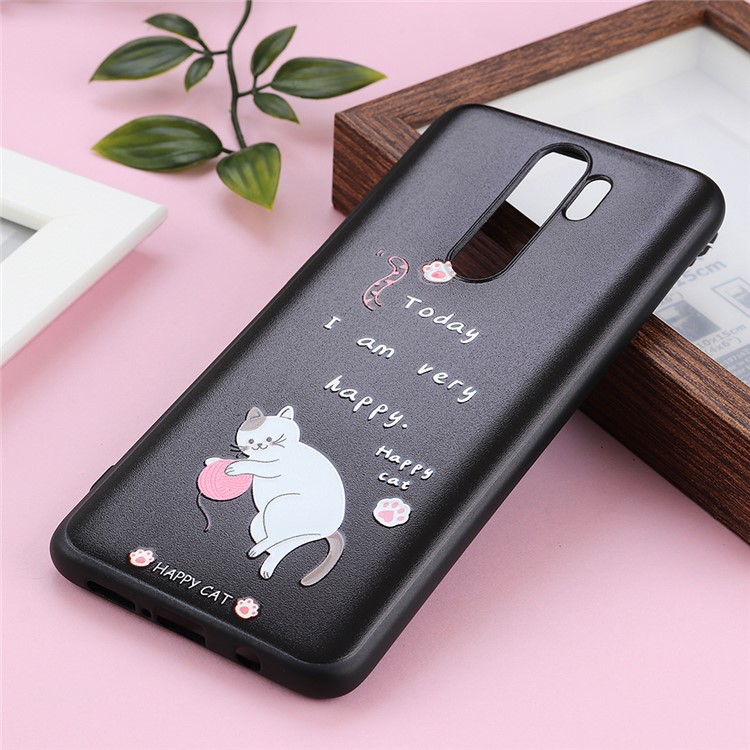 Cat Printing PC + TPU Phone Case for Xiaomi Redmi Note 8 Pro - Black Cat-2