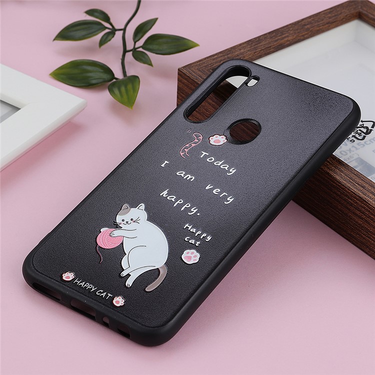 Cat Printing PC + TPU Phone Cover for Xiaomi Redmi Note 8 - Black Cat-2