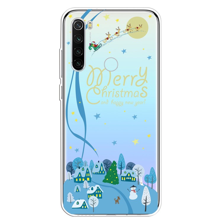 Pattern Printing TPU Phone Shell Cover for Xiaomi Redmi Note 8 - Houses and Trees-1