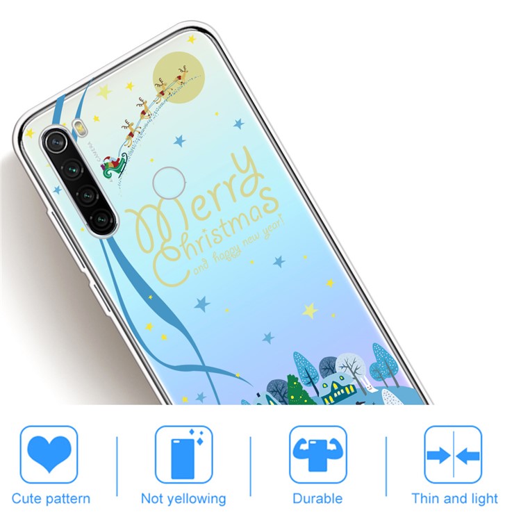 Pattern Printing TPU Phone Shell Cover for Xiaomi Redmi Note 8 - Houses and Trees-5