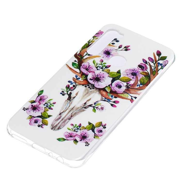 Noctilucent IMD TPU Case for Xiaomi Redmi Note 8 - Flowered Elk-4