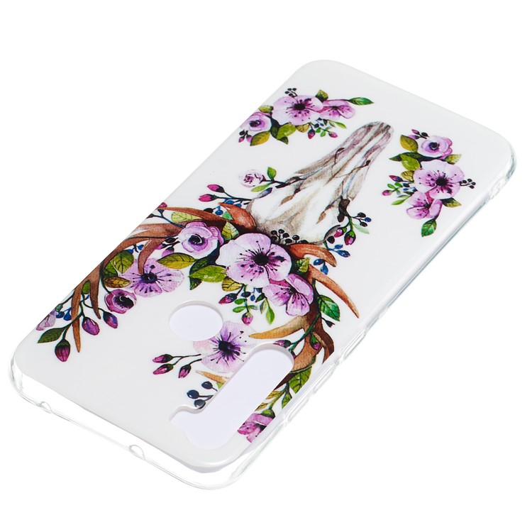 Noctilucent IMD TPU Case for Xiaomi Redmi Note 8 - Flowered Elk-5