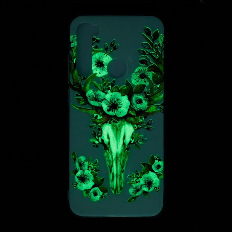 Noctilucent IMD TPU Case for Xiaomi Redmi Note 8 - Flowered Elk-7