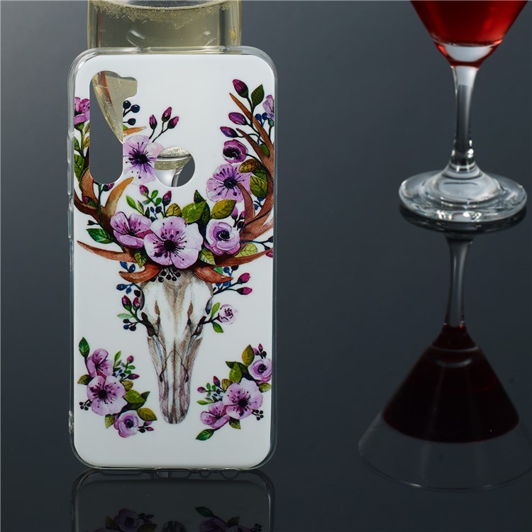 Noctilucent IMD TPU Case for Xiaomi Redmi Note 8 - Flowered Elk-8
