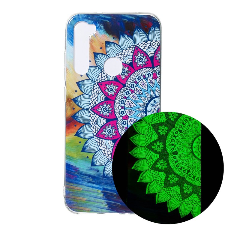 Noctilucent IMD TPU Case for Xiaomi Redmi Note 8 - Flower Pattern-1
