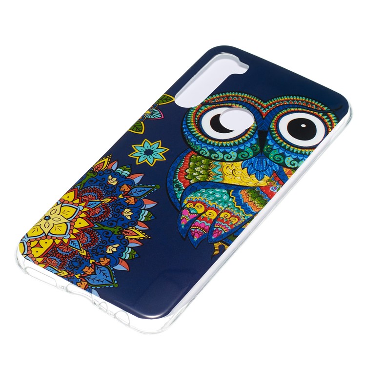 Case IMD TPU Noctilucent Pour Xiaomi Redmi Note 8 - Motif de Hibou-4