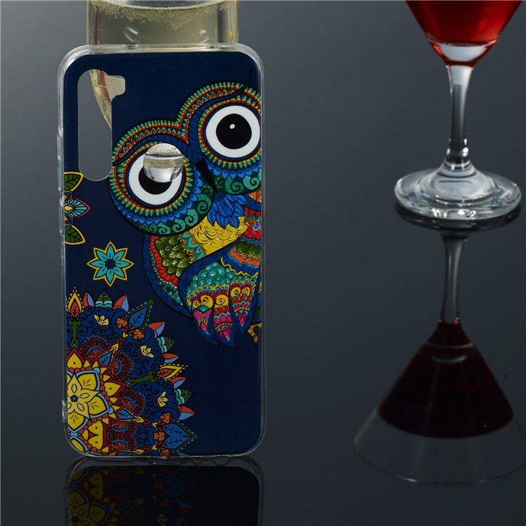 Case IMD TPU Noctilucent Pour Xiaomi Redmi Note 8 - Motif de Hibou-8