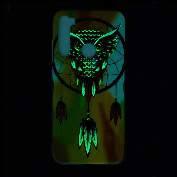 Case IMD TPU Noctilucent Pour Xiaomi Redmi Note 8 - Catcher de Rêve de Hibou