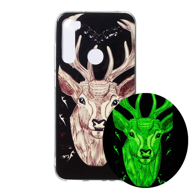 Noctilucent IMD TPU Case for Xiaomi Redmi Note 8 - Elk Pattern-1