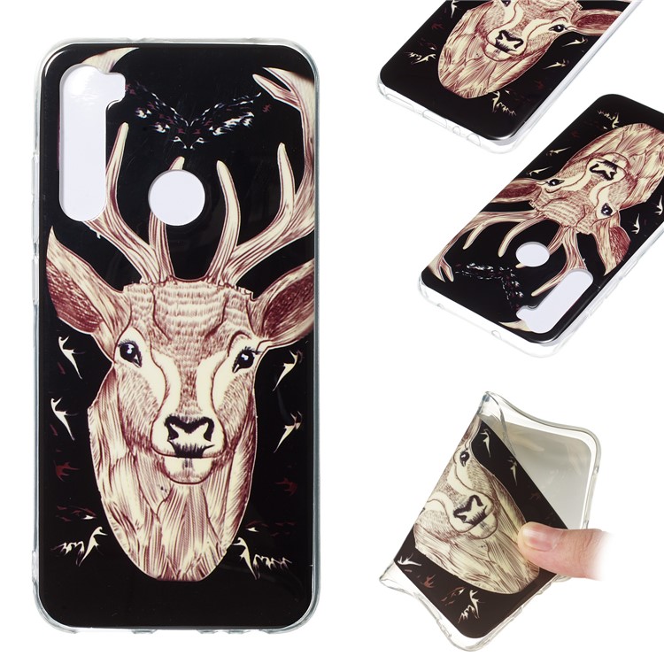 Noctilucent IMD TPU Case for Xiaomi Redmi Note 8 - Elk Pattern-2