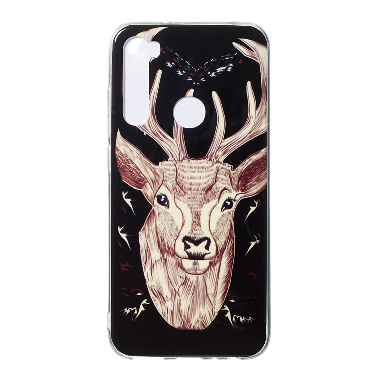 Noctilucent IMD TPU Case for Xiaomi Redmi Note 8 - Elk Pattern-3