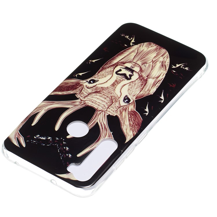 Noctilucent IMD TPU Case for Xiaomi Redmi Note 8 - Elk Pattern-5