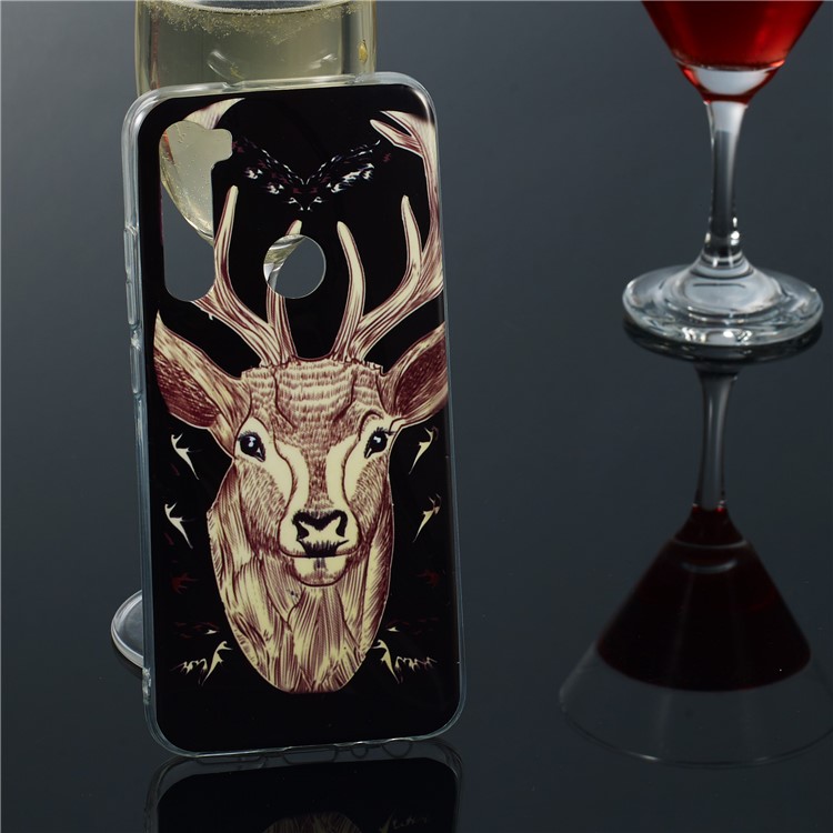 Noctilucent IMD TPU Case for Xiaomi Redmi Note 8 - Elk Pattern-8