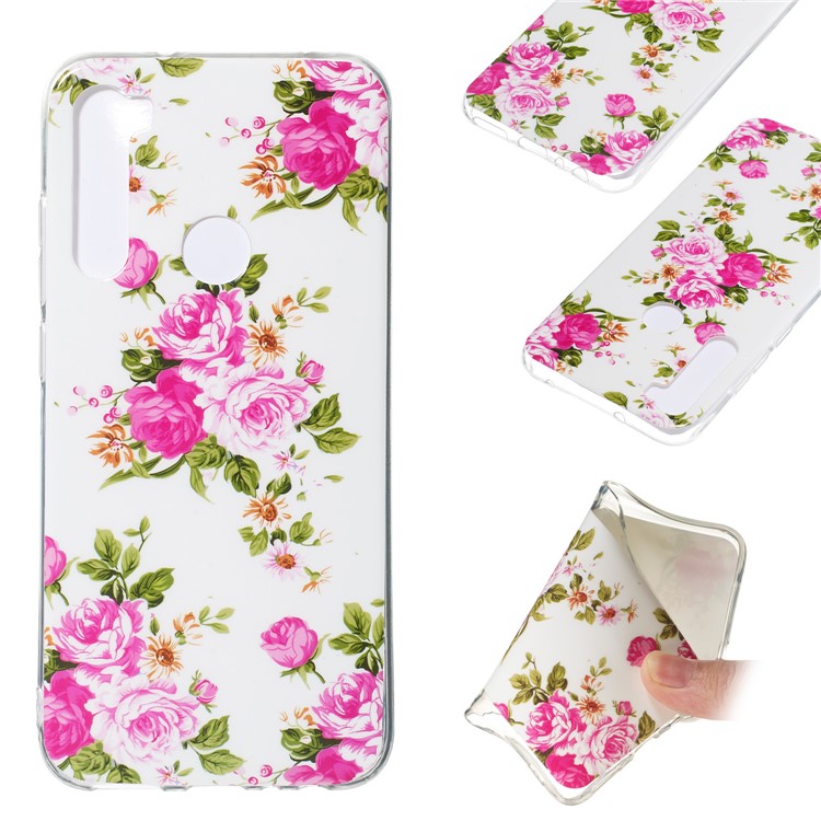 Noctilucent IMD TPU Case for Xiaomi Redmi Note 8 - Vivid Flowers-2