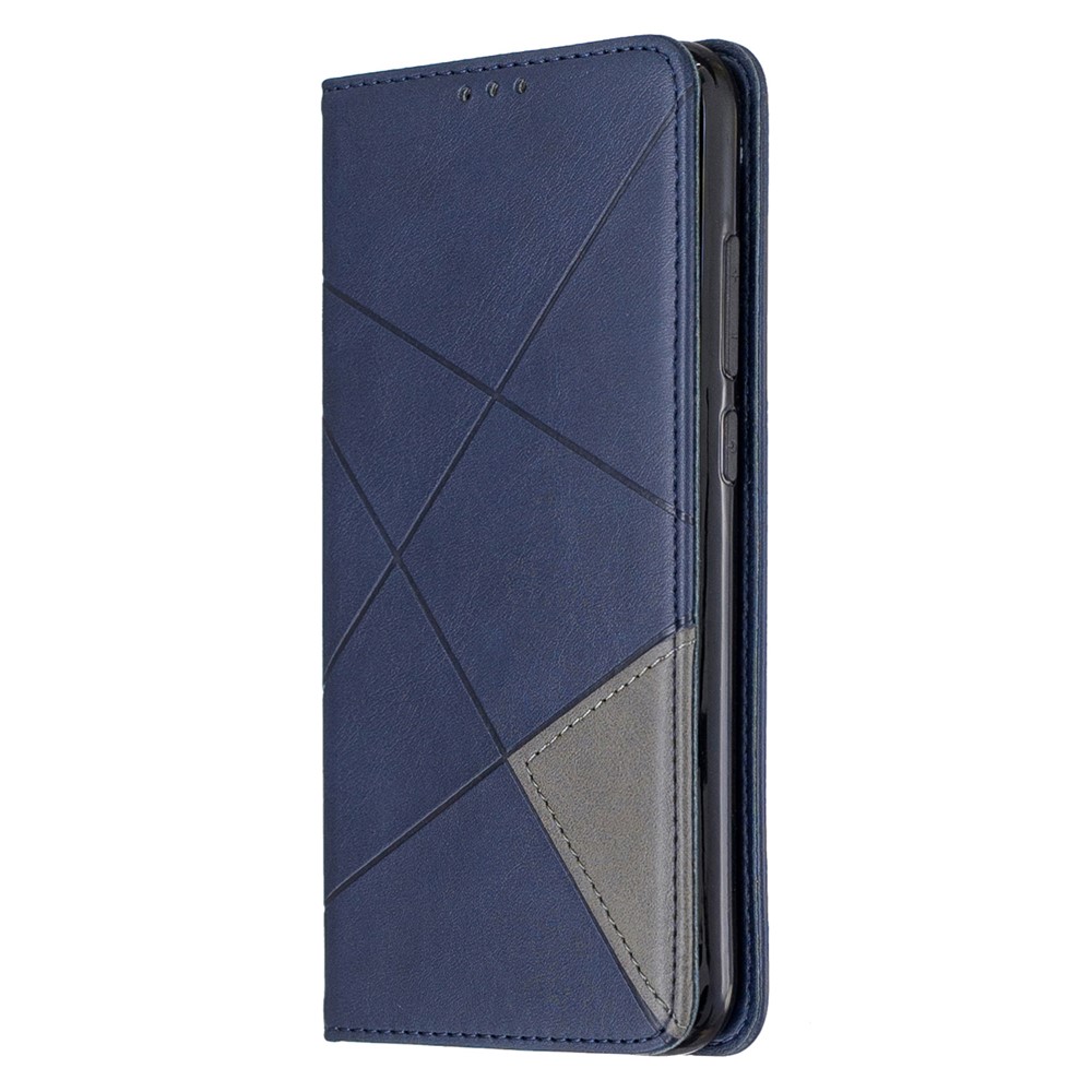Geometric Pattern Stand Leather Card Holder Case for Xiaomi Redmi Note 8 - Blue-2