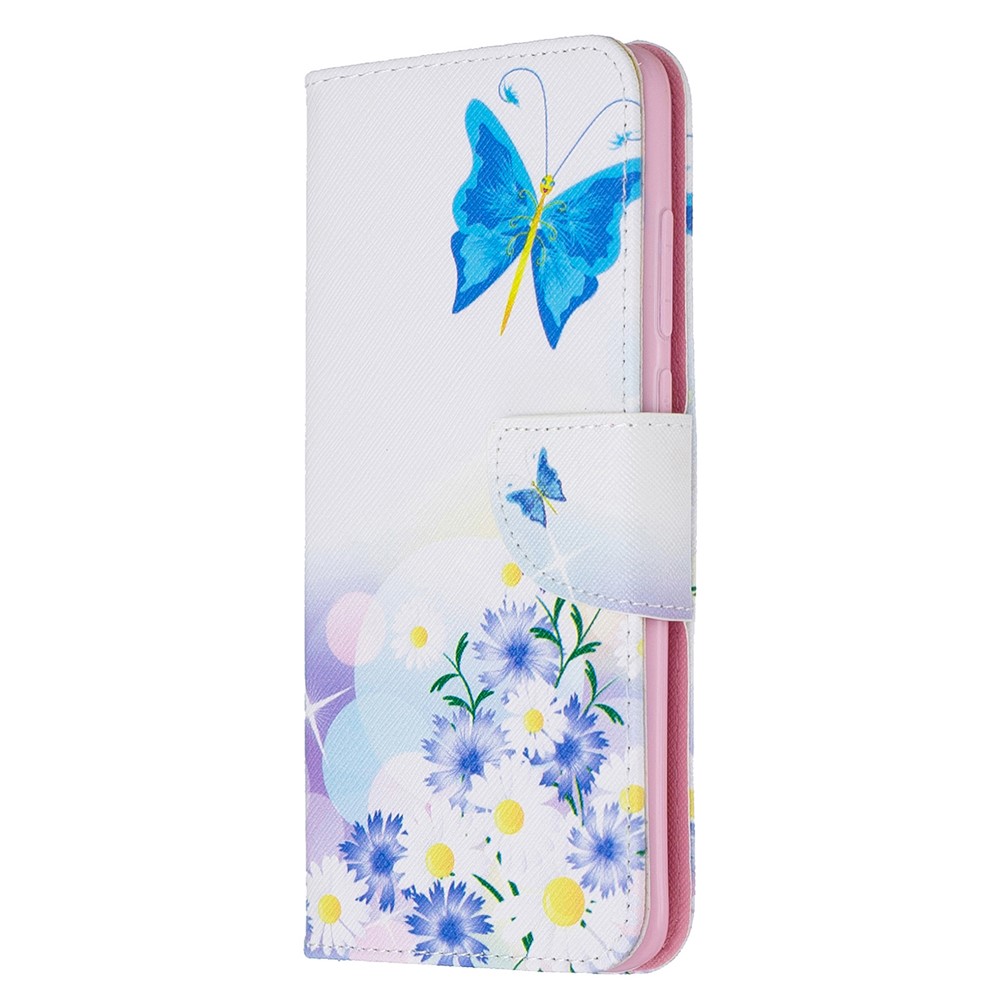 Pattern Printing Leather Wallet Case for Xiaomi Redmi Note 8 Pro - Vivid Butterflies-2
