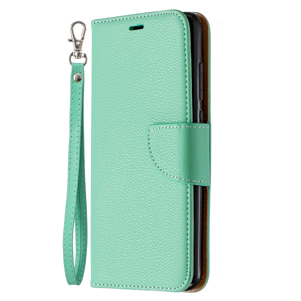 Litchi Skin Wallet Leather Stand Case for Xiaomi Redmi Note 8 Pro - Green-2