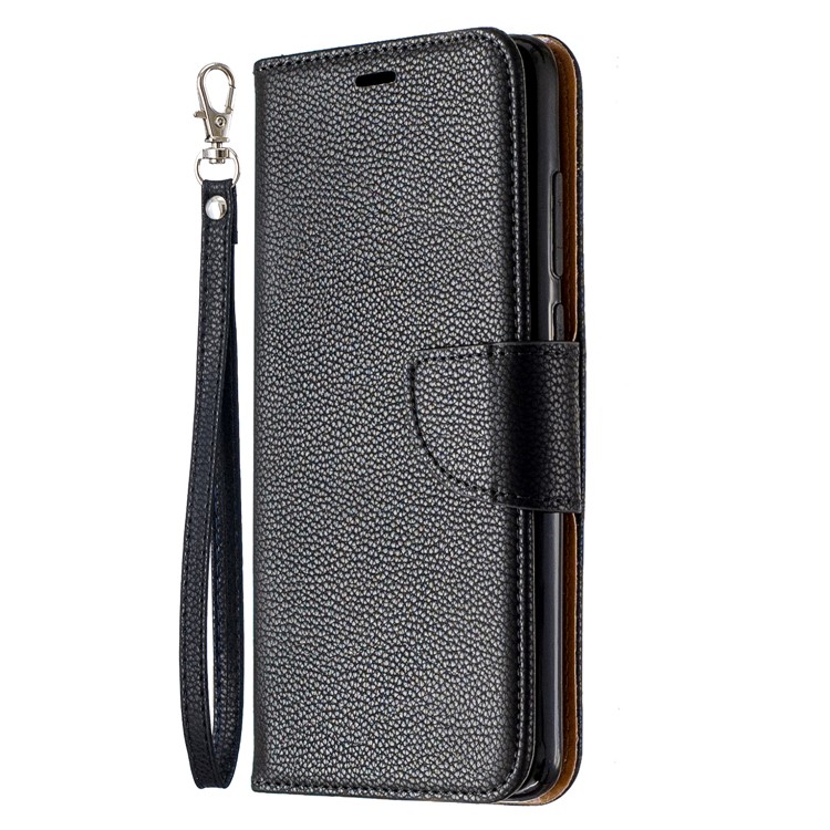 Litchi Skin Wallet Leather Stand Case for Xiaomi Redmi Note 8 Pro - Black-2