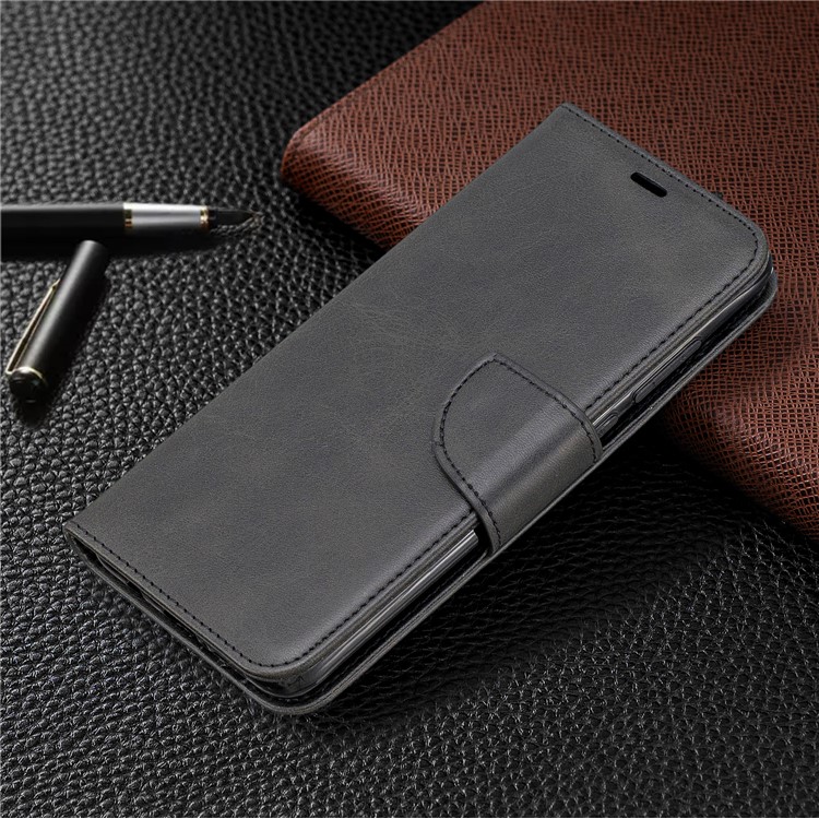 For Xiaomi Redmi Note 8 Pro PU Leather Wallet Stand Phone Shell - Black-7